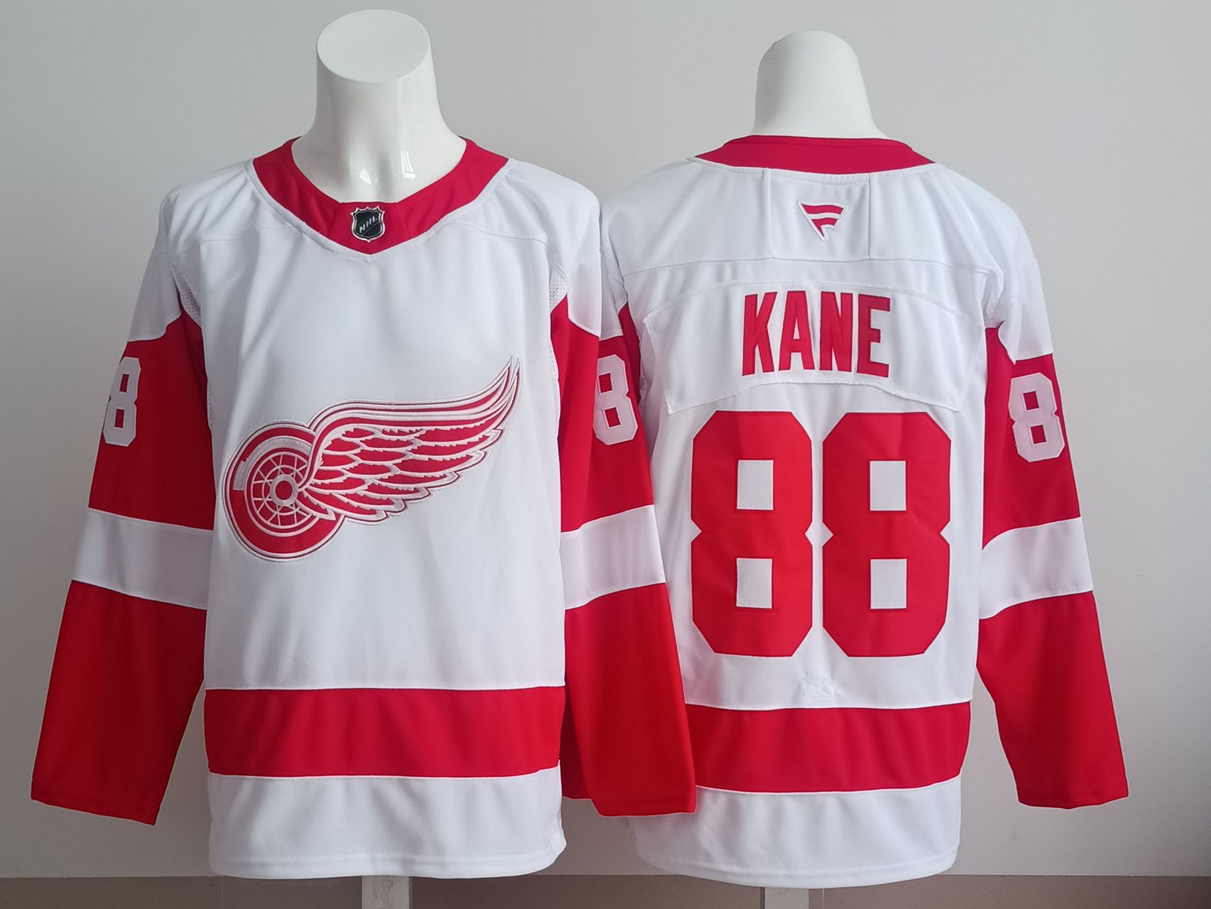 Men 2025 Detroit Red Wings 88 Kane White red NHL Jersey style 01